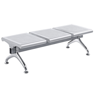 Silla plana de acero inoxidable Yijiahao de 3 plazas sin respaldo para área de espera en aeropuertos y exteriores - Product Image 2