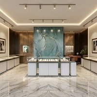 Luxuriöser Schwarz-Gold Parfüm-Präsentationsstand Hochwertige Maßgefertigte Vitrine Acryl Marmor-Finish LED Aluminium Langlebig für Einkaufszentren Einzelhandelsgeschäfte