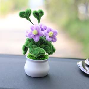 Macetas <span class=keywords><strong>de</strong></span> <span class=keywords><strong>Flores</strong></span> Artificiales Hechas a Mano con Limpiapipas Jarrey, Mini Plantas en Maceta para Decoración <span class=keywords><strong>de</strong></span> Escritorio <span class=keywords><strong>de</strong></span> Coche, Adorno <span class=keywords><strong>de</strong></span> Regalo, Mini Bonsái - Product Image 6