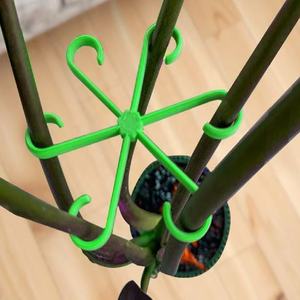 4 tailles Supports de tiges pour plantes grimpantes Supports de tiges en plastique réutilisables pour fleurs vertes Trelli Stem Hook Croissance Accessoires - Product Image 4