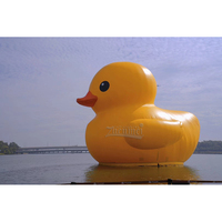 Canard jaune gonflable géant Zhenmei pour la publicité, canard en caoutchouc jaune gonflable géant de dessin animé