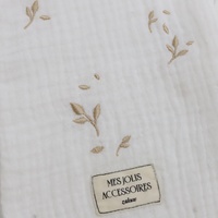 Pochette personnalisée en tissu de coton pour adultes, sac en mousseline souple, cadeau de maternité
