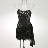 Robes de soirée mi-longues moulantes sexy et élégantes pour femmes, nouvelle collection automne, épaules dénudées, dos nu, taille naturelle, en Spandex/Polyester