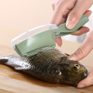 Plastic Fish Scaler With Lid JQ 066 For Kitchen Use Seafood Tools - Product Image 3