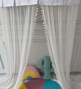 Tende colorate <span class=keywords><strong>arcobaleno</strong></span> a maglia da parete per bambini stile principessa letto a baldacchino con bella zanzariera - Product Image 5