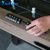 Table de baby-foot professionnelle en bois grainé avec pieds noirs et tiges en acier pour la maison, le bureau, le bar, le club et les divertissements