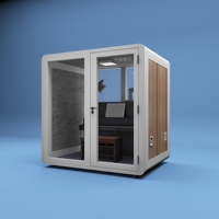Cabine de bureau individuelle démontable pour extérieur, régulée en humidité, pour usage domestique ou professionnel