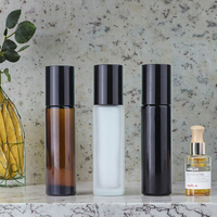Flacon à bille en verre transparent givré avec surface mate Fuyun 10 ml pour huile de parfum, mascara et cosmétiques