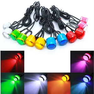 Vente directe usine : Phare LED œil d'aigle pour <span class=keywords><strong>moto</strong></span>, 2 lentilles, phare modifié, éclairage décoratif de rétroviseur - Product Image 3