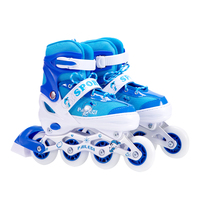 Vente en gros d'usine, pas cher, modèle PAPAISON 107, patins à roulettes pour enfants, roues lumineuses, 64 mm/70 mm, PVC/PU, en stock