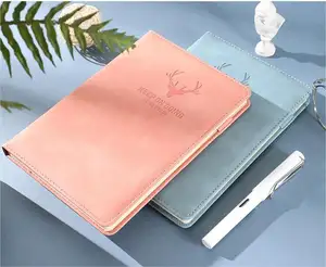 Notebook Logo kustom desain baru A5 sampul keras jurnal buku catatan kulit Pu timbul kustom