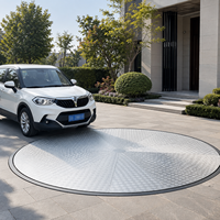 Plateforme tournante pour véhicules de garage domestique, en aluminium et acier, type disque, plateforme rotative automatique