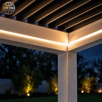Jasmine Magnolia Aluminium Bioklimatische Lamellenpergola mit Motorisiertem Dach Wasserdichter Outdoor-Gartenpavillon