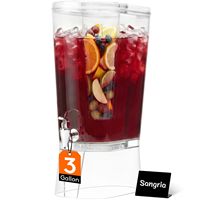 Distributeur de boissons de 3 gallons pour fêtes, grand récipient à boissons transparent avec robinet, pichet à eau pour l'accueil