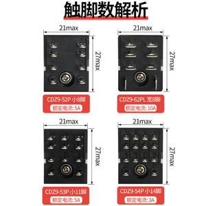 รีเลย์อัตโนมัติ Delixi รุ่น CDZ9-54PL DC24V/AC24V แม่เหล็กไฟฟ้า 12V/380V สวิตช์โซลิดสเตทขนาดเล็ก พร้อมไฟปิดผนึก - Product Image 2