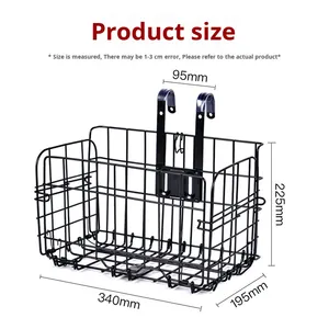 Fabricante al por mayor cesta colgante lateral gruesa <span class=keywords><strong>para</strong></span> <span class=keywords><strong>bicicleta</strong></span> de montaña cesta plegable delantera y trasera - Product Image 3