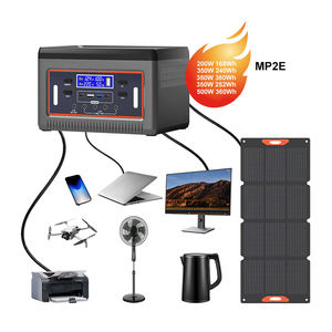 Station d'alimentation LiFePO4 et lithium ternaire à onde sinusoïdale pure et modifiée 220V AC, entrée solaire 100W, 2500+ cycles - Product Image 1