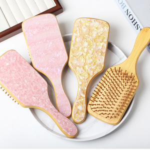 Cojín de aire de dientes anchos Masaje de cabeza Peine para el cabello Mujeres Peinado Acetato Cepillo para el cabello - Product Image 2
