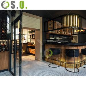 Vitrina de vino de whisky de diseño interior de madera, decoración de escaparate de exhibición de vino de <span class=keywords><strong>bar</strong></span> - Product Image 4