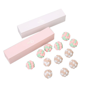 Manufacturer Wholesale Eco-Friendly Solid Pattern <b>Box</b> Packed Bell Inside Round <b>Cat</b> Plush Ball Toys - Product Image 1