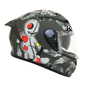 Vendas diretas do fabricante de proteção dupla face capô motocicleta rosto cheio montanha scooter capacete