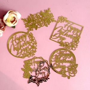 Décoration de gâteau en acrylique « Miel et Douceur » pour la fête des mères, décoration latérale de gâteau « Joyeuse fête des mères » - Product Image 3