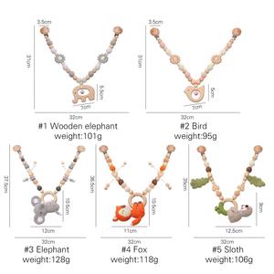 PDZ1388 Animal de dibujos animados <span class=keywords><strong>Cuna</strong></span> de madera Decoración Cadena Crochet Bead Cochecito <span class=keywords><strong>Colgante</strong></span> Juguete <span class=keywords><strong>para</strong></span> bebé Suministros <span class=keywords><strong>para</strong></span> bebés - Product Image 6
