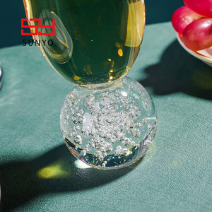 SUNYO Lead-free Crystal <strong>Champagne</strong> Glasses With Custom Bubble Base Luxury 7 Oz Clear <strong>Champagne</strong> <strong>Flutes</strong> Wedding <strong>Champagne</strong> <strong>Flutes</strong> - Product Image 4