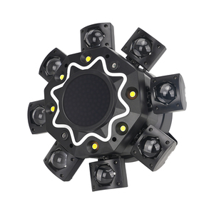 Éclairage de scène multi-effets 150W AC95-245V 50Hz 25CH DMX512 8PCS 10W Bande LED RGBW Stroboscope Blanc/Doré Automatique à la Voix - Product Image 3