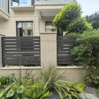 Clôture moderne en acier galvanisé et aluminium noir |   Clôture à lattes pour la protection de la vie privée, balustrade d'escalier et de cour, clôture à piquets résistante à la rouille pour