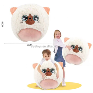Juguetes inflables de Pokémon para perros, peluches chirriantes, juguetes suaves grandes y lindos, caja sorpresa de peluches para mascotas, pelota de peluche para regalo de niños - Product Image 4