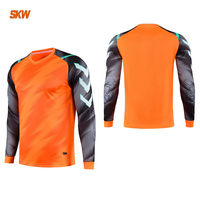 Tenue de Gardien de But pour Enfants et Hommes - Maillot d'Entraînement de Football à Manches Longues, Pantalon et Short Respirants