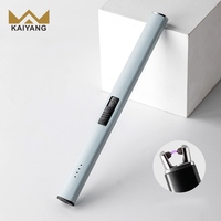 Briquet à arc électrique USB-C rechargeable en métal sur mesure pour barbecue, avec verrou de sécurité, coffret cadeau, cadeau d'affaires