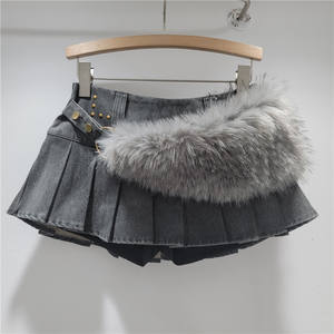 Yazlık Kadın Giysileri Moda Tasarım <span class=keywords><strong>Mini</strong></span> Etek Şort Bayanlar A Kesim Pileli <span class=keywords><strong>Mini</strong></span> Etekler Kadın Günlük Etek - Product Image 4