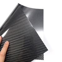 Source usine 100% 3k feuilles de fibre de carbone 0.25mm T300 feuille de carbone forgée personnalisée