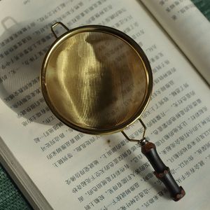 Stainless Steel <b>Tea</b> Strainer Round Purple Bamboo Handle <b>Tea</b> Filter For Kung Fu <b>Tea</b> <b>Set</b> <b>Tea</b> Ceremony Accessories - Product Image 2