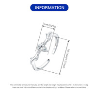 925 argent Sterling réglable bois ouvert anneau goutte d'eau Zircon pierre précieuse Simple personnalisé pour la fête de mariage cadeau de noël