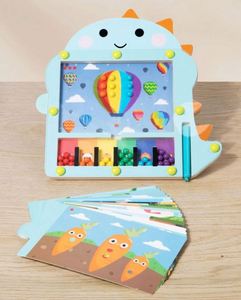 Jeu pour enfants, labyrinthe magnétique, puzzle, cartes flash, dinosaures, perles magnétiques, jouet - Product Image 5