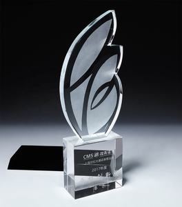 गुंगझोउ थोक अनुकूलित k9 स्पष्ट क्रिस्टल ग्लास ट्रॉफी पुरस्कार जस्ता मिश्र धातु पंख आकार नर्तक डिजाइन नए अनुकूलित स्टार लोक - Product Image 6