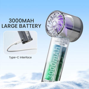 Handheld Bladeless Fan With LED Display 3000mAh Battery <b>Cool</b> Wind Outdoor Use - Product Image 2