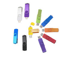 Clé USB rotative X616 OTG 3 en 1 (2-en-1) USB 2.0 128 Go 64 Go 32 Go 16 Go 4 Go 8 Go pour téléphone portable, double clé USB