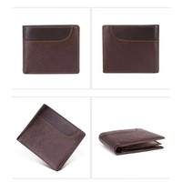 BEARKY Produk Baru Grosir Dompet Kartu Kredit Kulit Coklat Vintage dengan Ritsleting, Unisex, Mewah, Cetak Kustom