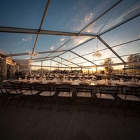 Tentes en verre pour événements en plein air TENTCHO, grandes et robustes, pour mariages, en aluminium, transparentes, 20x40, pour 500 personnes