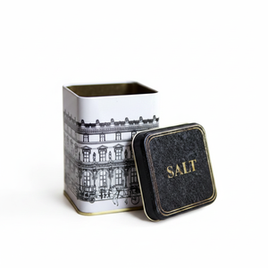Caja de Metal cuadrada de 0.5L, contenedores de estaño de 75x75x102mm, ilustración de paisajes urbanos Vintage en relieve, tapa deslizante, menta reciclable de grado alimenticio - Product Image 2