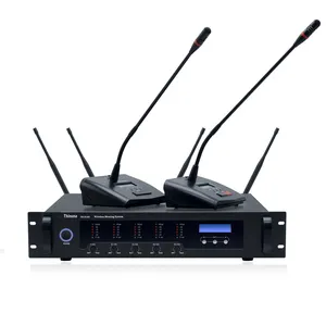 Thinuna VA-8100-Sistema de micrófono de conferencia profesional, inalámbrico, UHF, seguimiento de vídeo de conversación digital