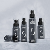 Bouteille pulvérisateur à pompe personnalisée en PET de 100 ml à 200 ml pour cosmétiques, parfums, huiles capillaires, brumes faciales, masques faciaux, shampoings, perruques et lotions