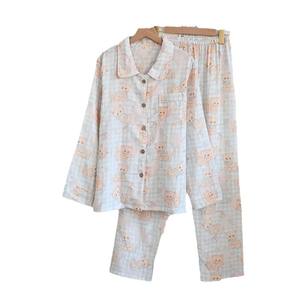 Suéter de punto transpirable de doble capa con cuello de solapa y cintura elástica para mujer, diseño de rayas, manga larga, estilo casual, de algodón, ODM - Product Image 5