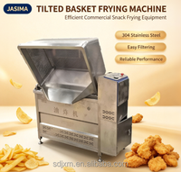 Friteuse électrique à panier inclinable carré en acier inoxydable 304, friteuse commerciale à panier pour beignets, chips de banane, tofu