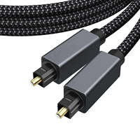 Câble audio numérique optique à fibre Toslink SPDIF coaxial 1m mâle-mâle pour amplificateurs, lecteurs, PS4, barre de son