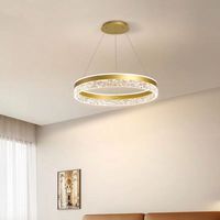 Lustre LED Moderne de Luxe en Aluminium, Suspension Design Nordique, Hauteur Réglable, Taille Moyenne, Intensité Variable, Facile à Installer